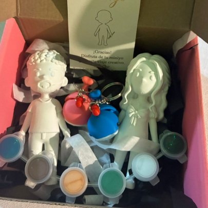 Figuras MiniYo personalizadas recibidas por una cliente